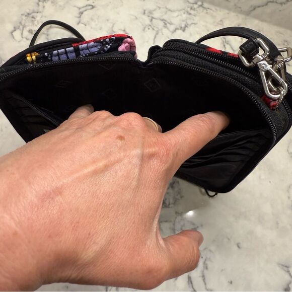 Vera Bradley mini Vivian crossbody RFID Colorful Floral Women's Bag - Picture 9 of 10